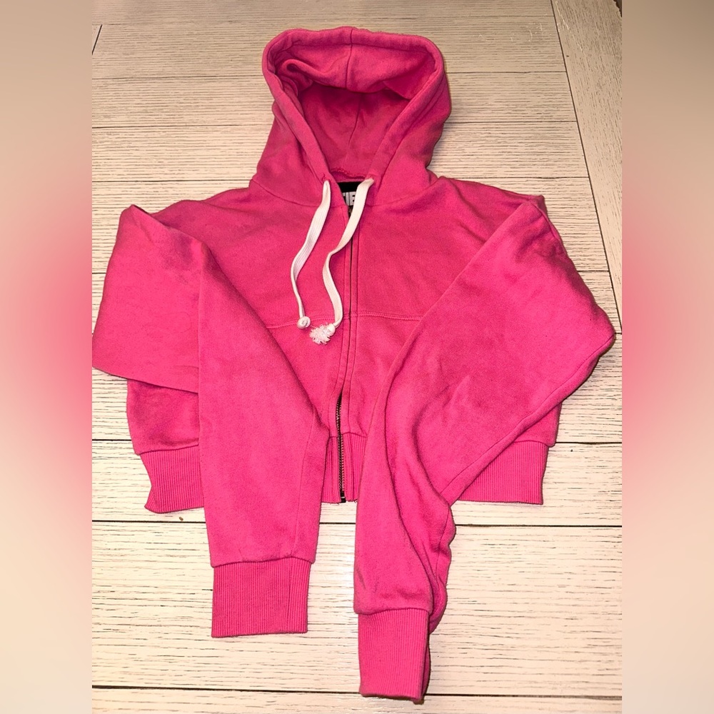 VGUC KATIE J NYC CROPPED ZIP UP HOODIE TWEEN JUNIORS KIDS SZ XL
